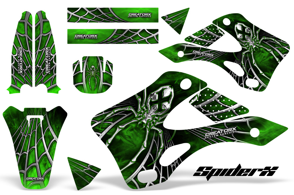 Kawasaki KX 250 99-02 Graphics Kit SpiderX Green